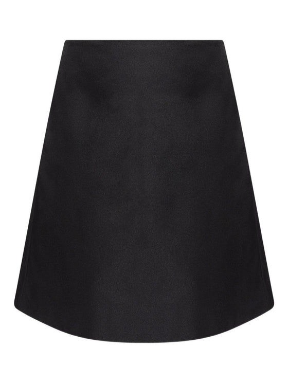 Alexander McQueen Satin A-line skirt