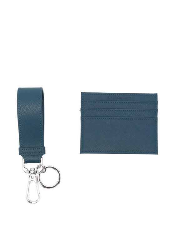 Emporio Armani card holder in ASV regenerated saffiano leather