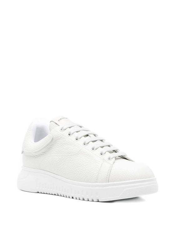 EMPORIO ARMANI EXCLUSIVE Padded-tongue leather sneakers