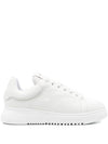 EMPORIO ARMANI EXCLUSIVE Padded-tongue leather sneakers
