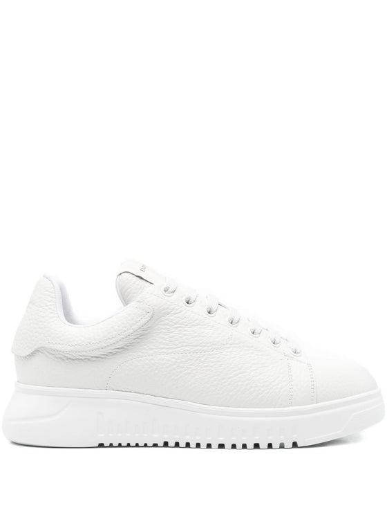 EMPORIO ARMANI EXCLUSIVE Padded-tongue leather sneakers
