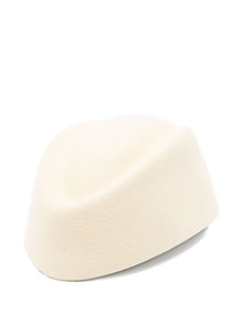  Valentino Garavani Vlogo Signature cream wool hat