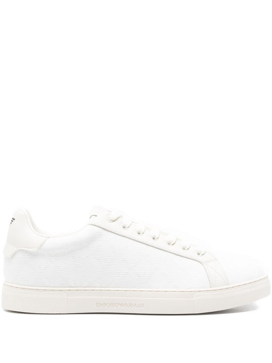 EMPORIO ARMANI EXCLUSIVE All-over eagle jacquard nylon sneakers