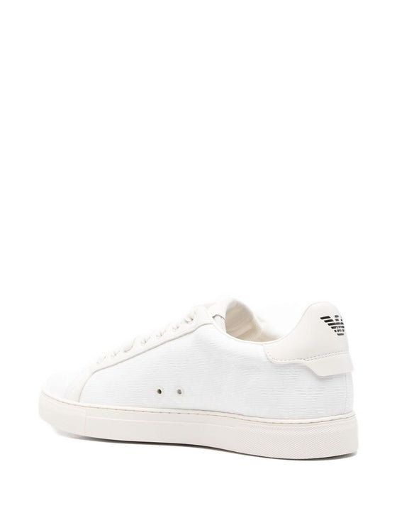EMPORIO ARMANI EXCLUSIVE All-over eagle jacquard nylon sneakers