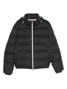  Brunello Cucinelli Hooded quilted padded jacket