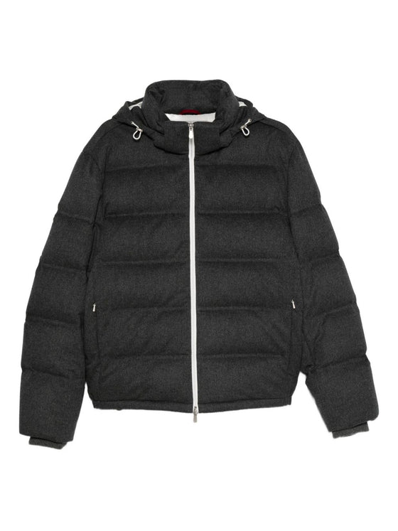 Brunello Cucinelli Hooded quilted padded jacket