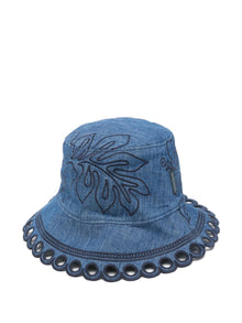  Zimmermann Embroidered denim hat