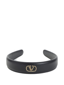 Valentino Garavani stud-embellished Leather Headband