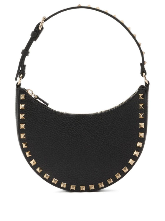 Valentino Garavani Mini Rockstud Hobo Bag in Grainy Calfskin