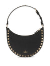 Valentino Garavani Mini Rockstud Hobo Bag in Grainy Calfskin