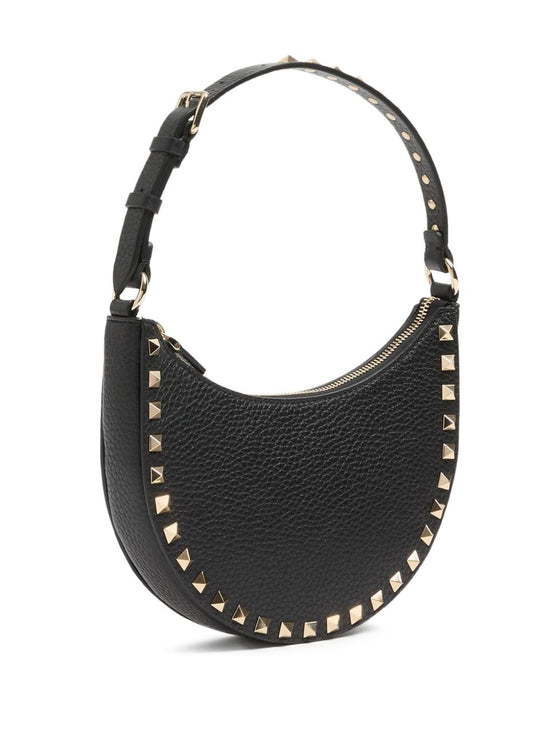 Valentino Garavani Mini Rockstud Hobo Bag in Grainy Calfskin