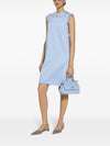 Dolce & Gabbana Sleeveless raschel tweed dress with DG logo