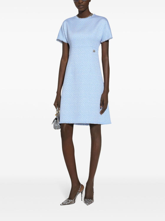 Dolce & Gabbana Rachel tweed midi dress with DG logo