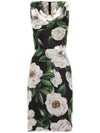 Dolce & Gabbana Gardenia-print chiffon midi dress