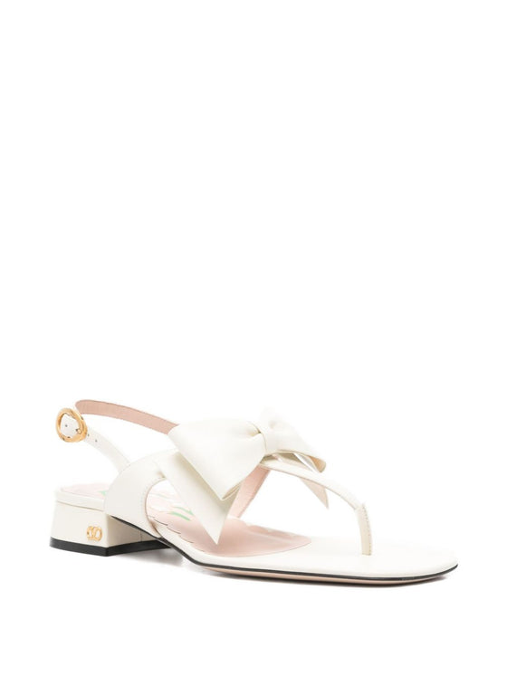 Valentino Garavani Bow-embellished slingback sandals