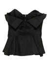 Alexander McQueen Bow-detailed peplum top