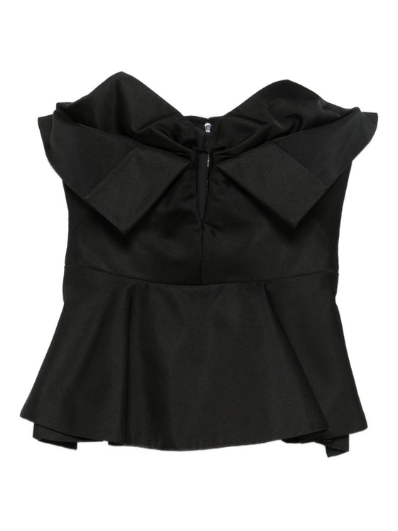Alexander McQueen Bow-detailed peplum top