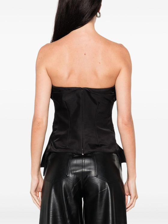 Alexander McQueen Bow-detailed peplum top