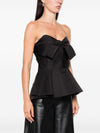 Alexander McQueen Bow-detailed peplum top
