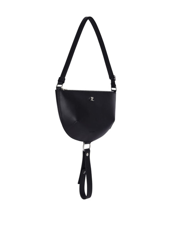 Courreges Pre half-moon leather shoulder bag