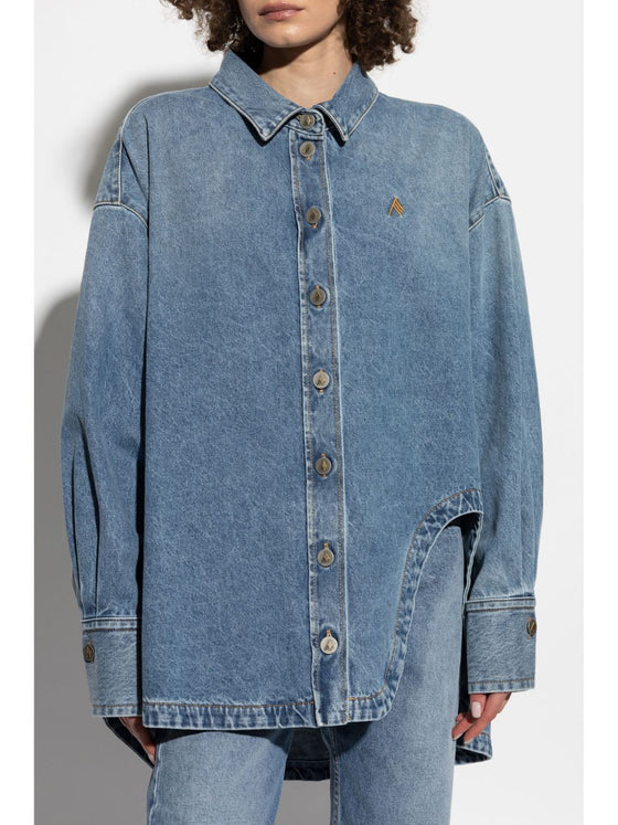 The Attico Shirts Clear Blue