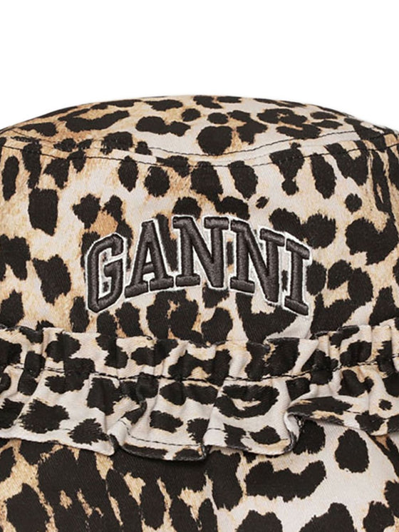 Ganni logo-embroidered Bucket Hat