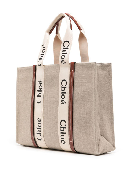 Chloé Tote bag Woody in lino