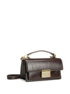 Golden Goose Small Venezia Bag in dark brown leather with gold buckle