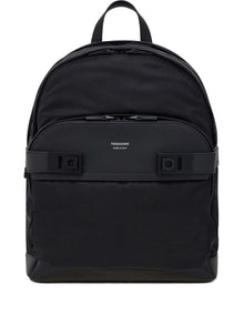  Ferragamo Men's Black Twins Nylon Backpack