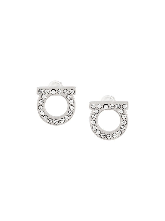 Ferragamo Gancini crystals earrings