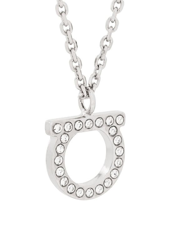 Ferragamo Gancini necklace with crystals