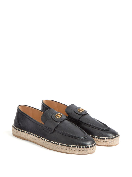 Valentino Garavani Vlogo Signature Calfskin Moccasin