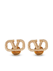  Valentino Garavani VLogo Signature crystal-embellished earrings