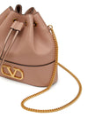 Valentino Garavani Mini Bucket Bag With Chain Vlogo Signature In Nappa Leather