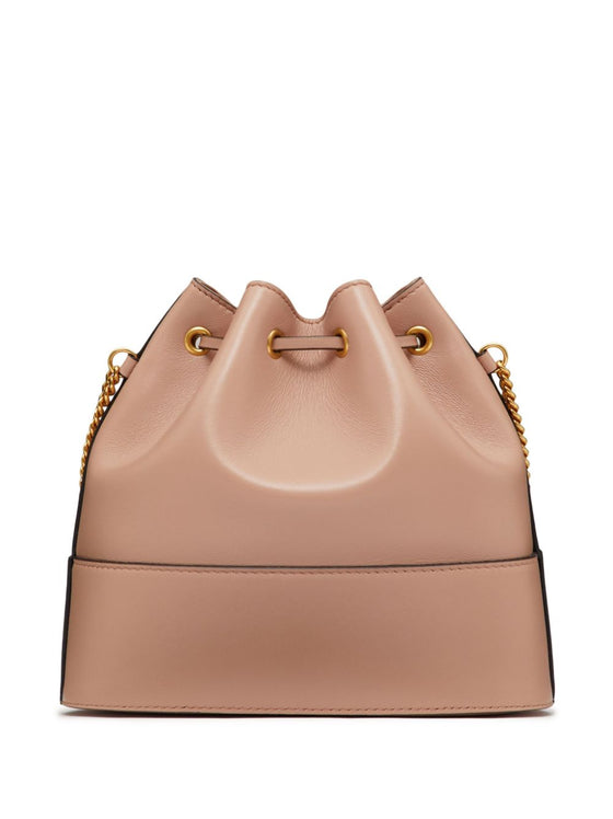 Valentino Garavani Mini Bucket Bag With Chain Vlogo Signature In Nappa Leather