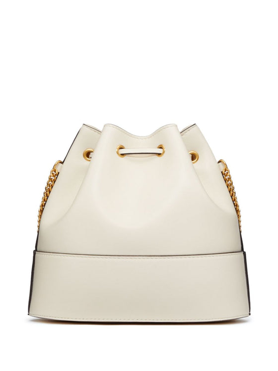 Valentino Garavani Mini Bucket Bag With Chain Vlogo Signature In Nappa Leather
