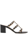 Valentino Garavani Rockstud Calfskin Slider Sandal 60mm
