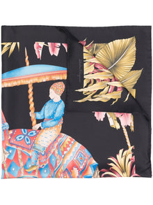  Ferragamo India-print silk scarf