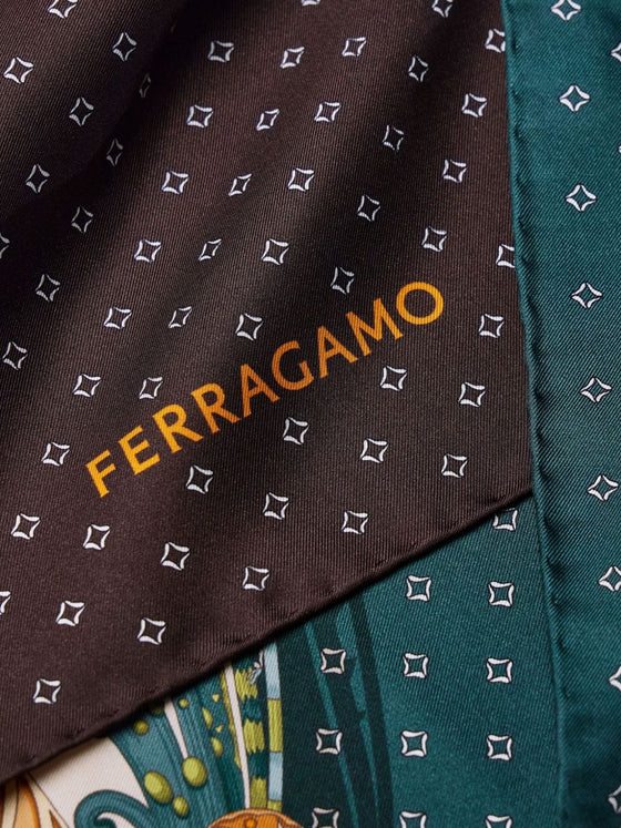 Ferragamo Madras-print silk foulard