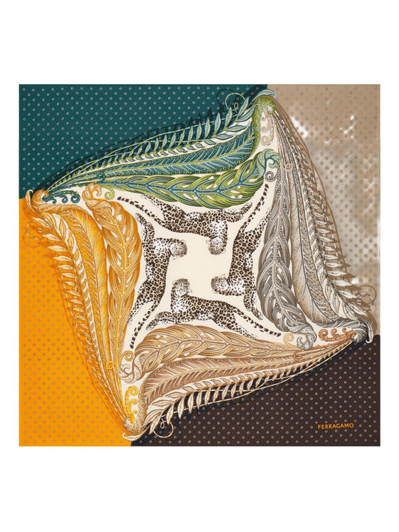 Ferragamo Madras-print silk foulard