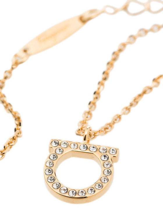 Ferragamo Gancini crystals necklace