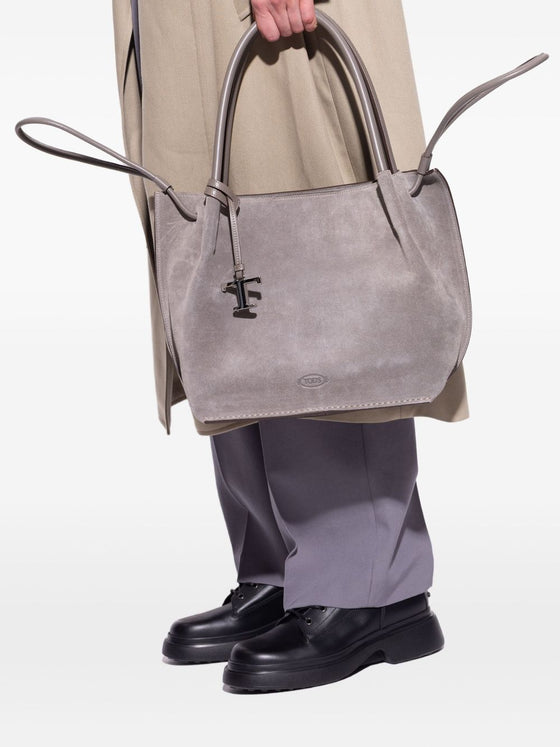 Tod's Drawstring Suede Tote Bag