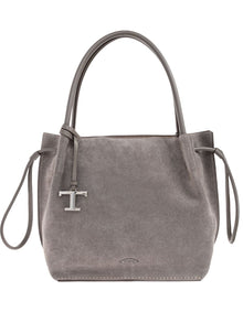  Tod's Drawstring Suede Tote Bag