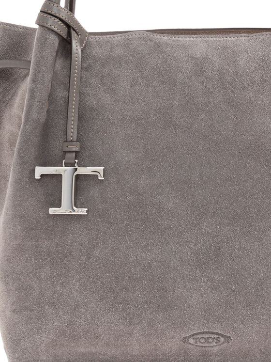 Tod's Drawstring Suede Tote Bag