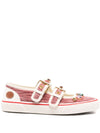 Valentino Garavani Jewel-embellished buckle sneakers