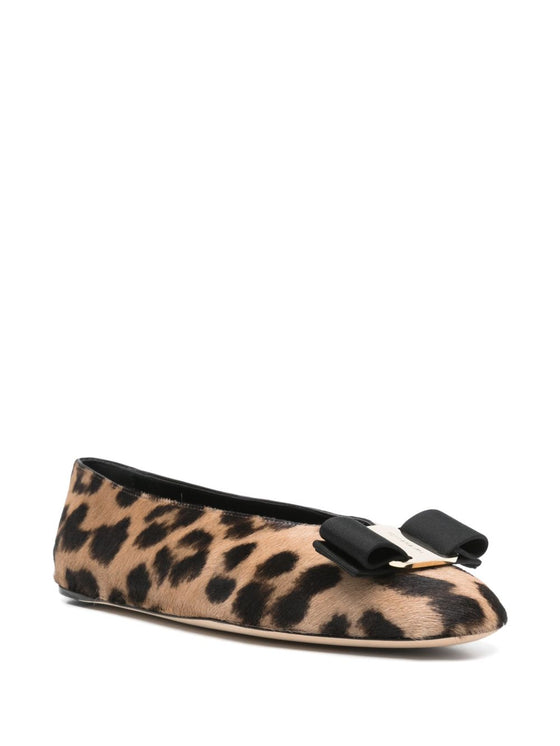 Ferragamo Leopard-print ballet flats