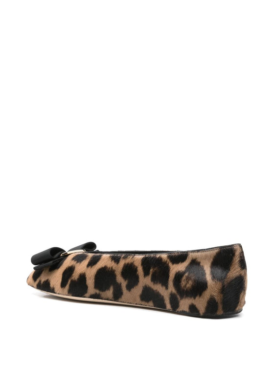 Ferragamo Leopard-print ballet flats
