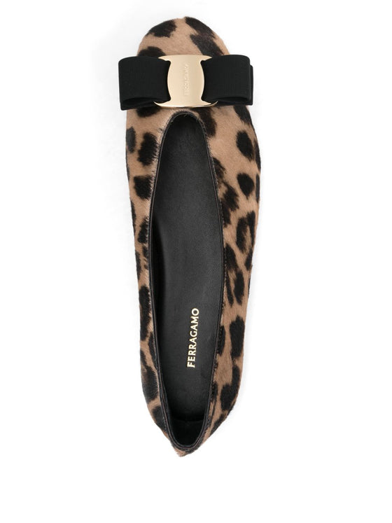 Ferragamo Leopard-print ballet flats