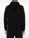 Emporio Armani Double jersey zip-up hoodie with embossed EA logo embroidery