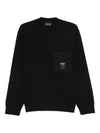 Emporio Armani Double jersey sweatshirt with pocket and ASV logo patch